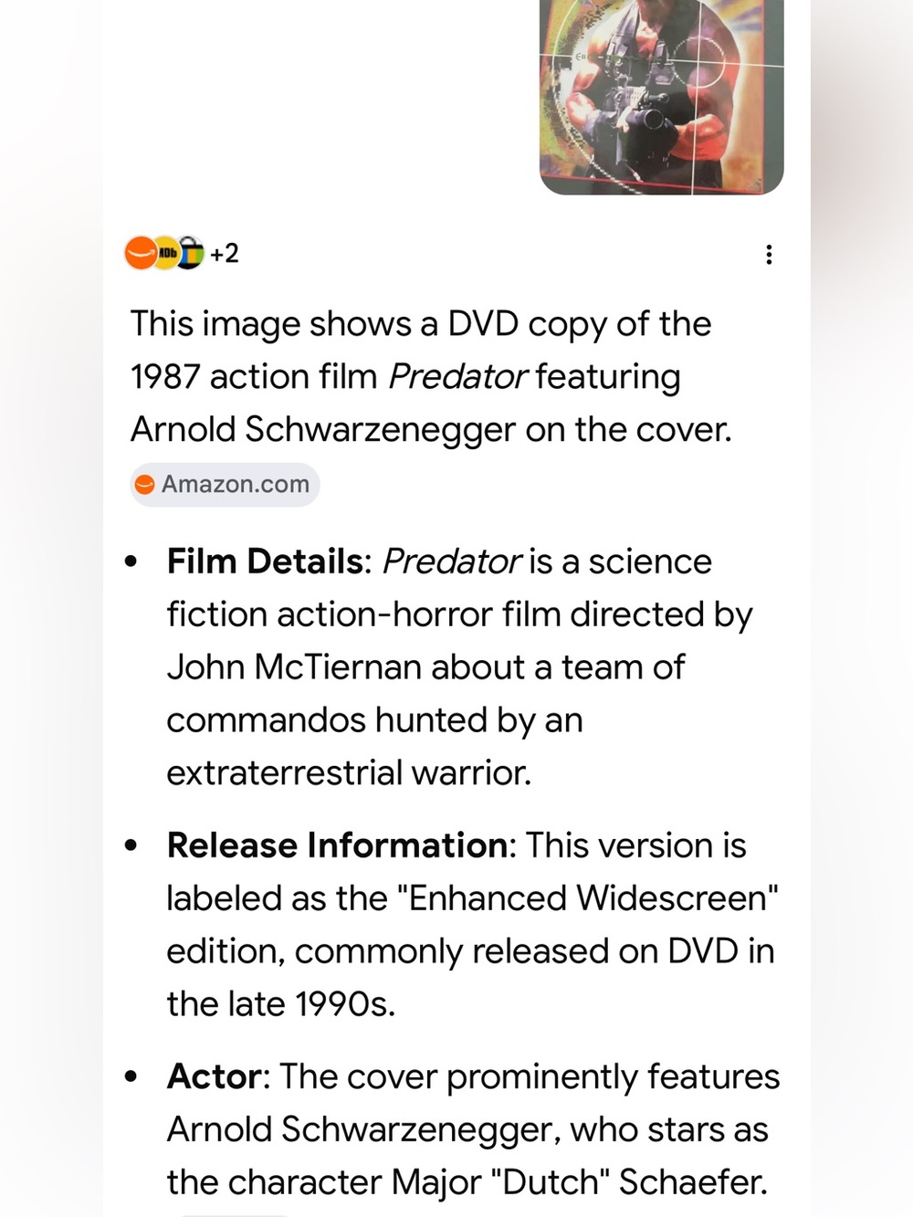 #2606* Collection Of Arnold SCHWARZENEGGER PREDATOR movie DVD - Picture 2 of 16